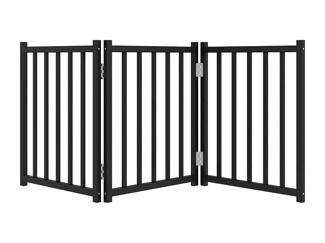 Barrière pour chien pliable 3 panneaux 150 cm bois sapin massif