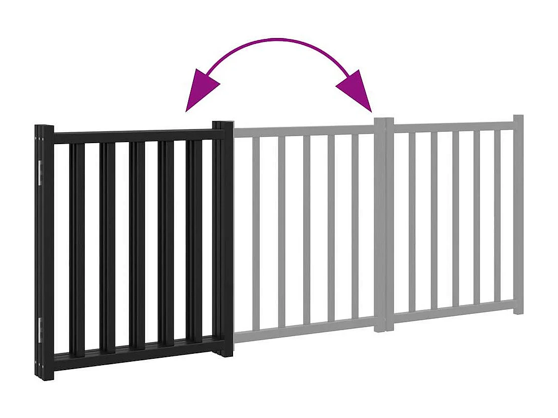 Barrière pour chien pliable 3 panneaux 150 cm bois sapin massif