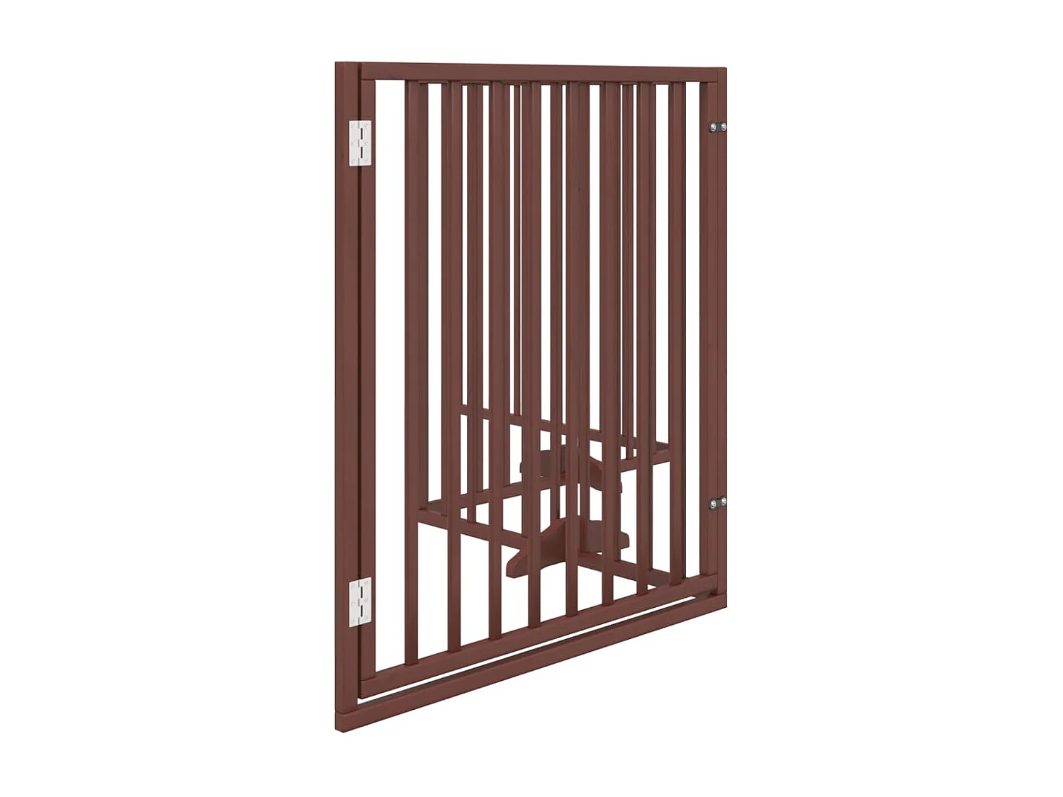 Porte pour chien pliable à 4 panneaux, marron, 320 cm, bois de peuplier