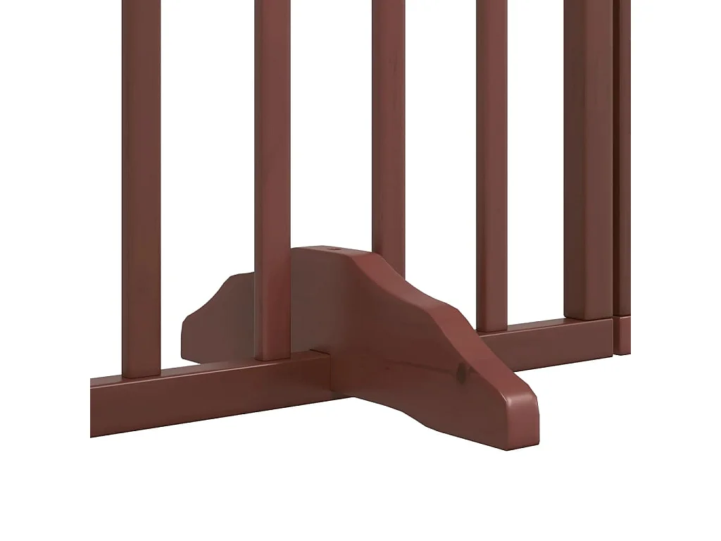 Porte pour chien pliable à 4 panneaux, marron, 320 cm, bois de peuplier