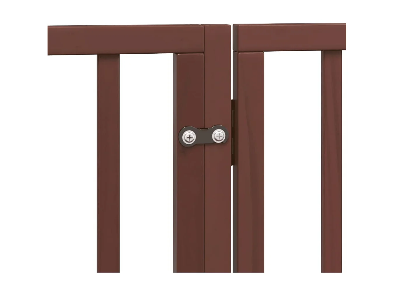 Porte pour chien pliable à 4 panneaux, marron, 320 cm, bois de peuplier