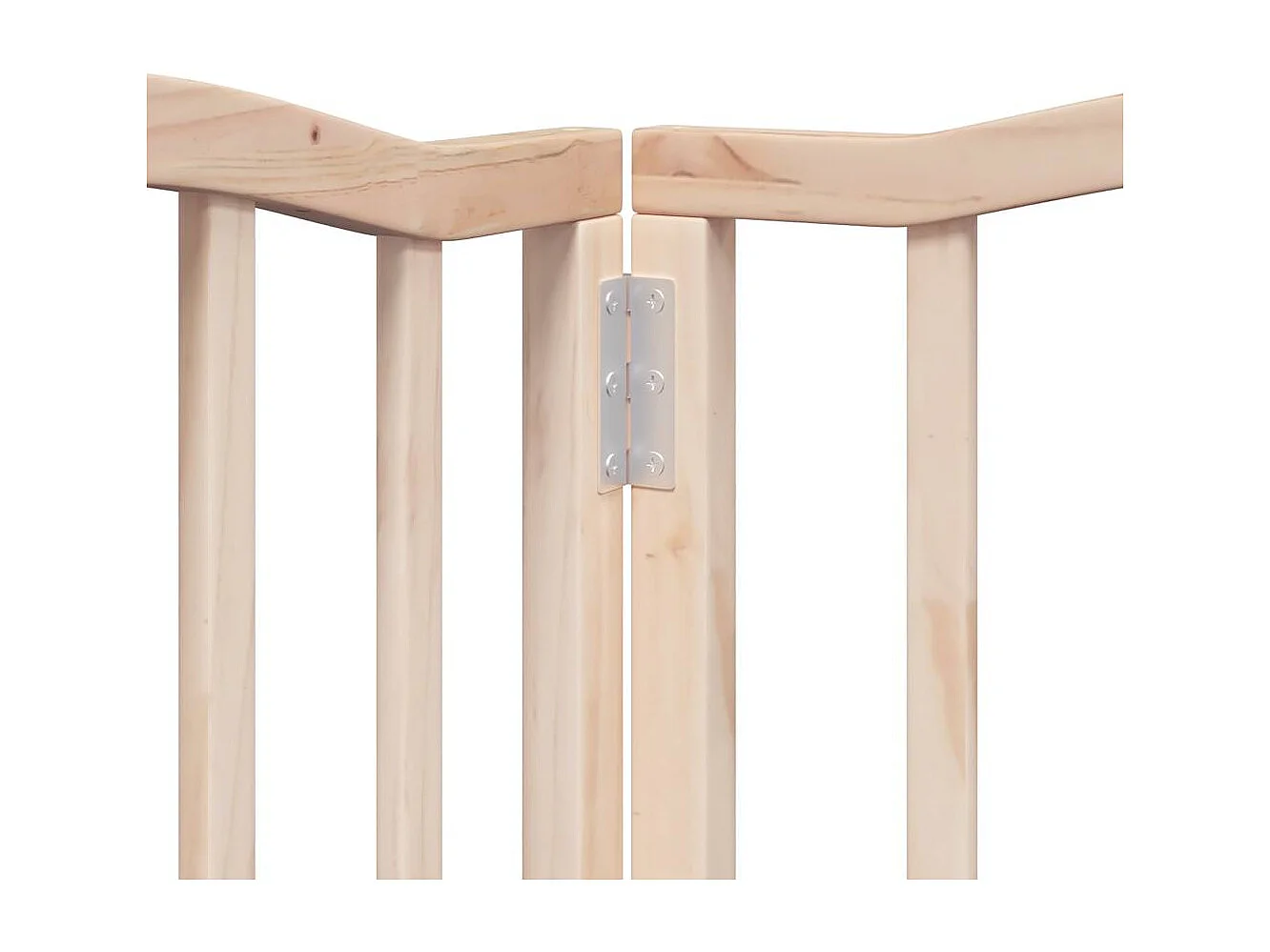 Barrière pour chiens avec porte 6 panneaux bois de peuplier