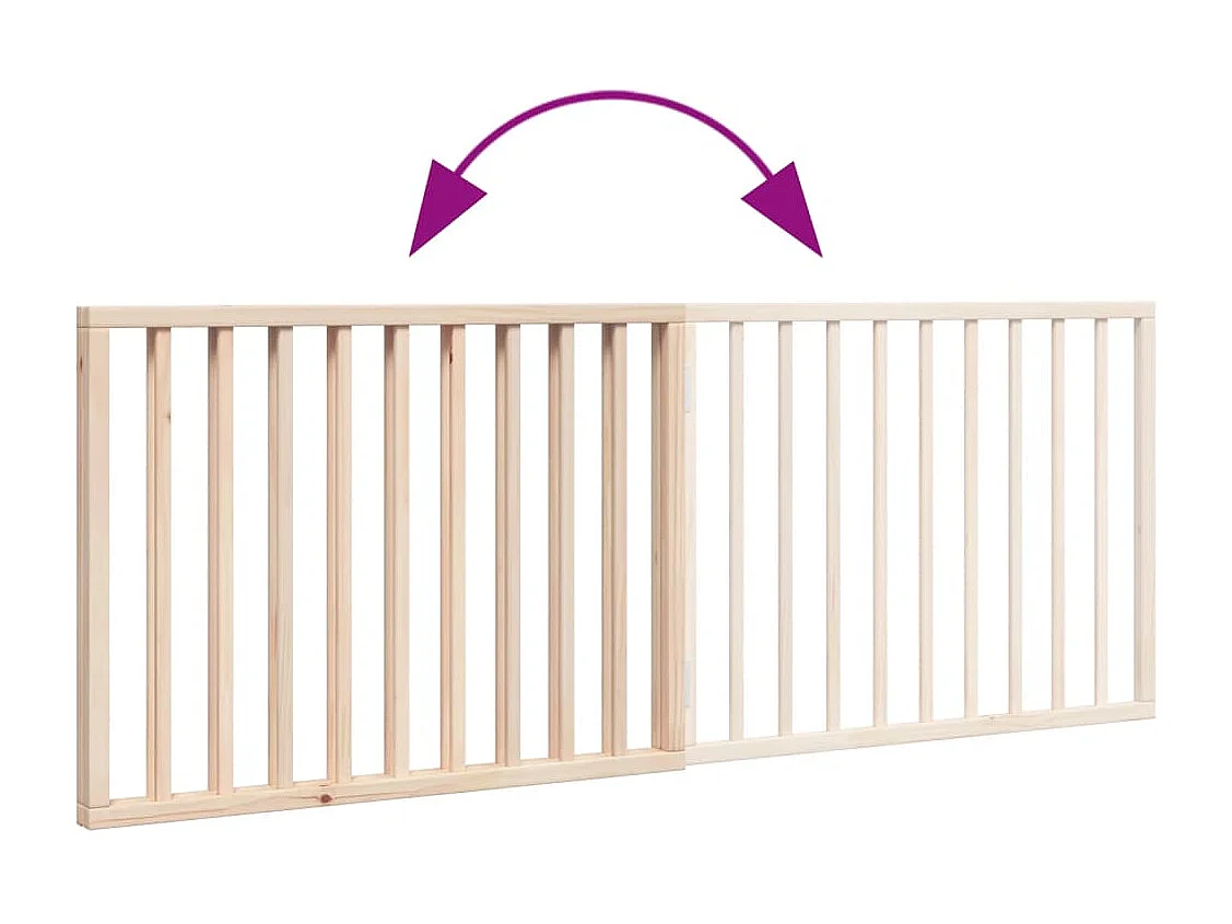 Barrière pour chien pliable à 2 panneaux 160 cm Bois de peuplier