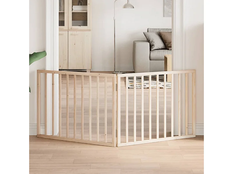 Barrière pour chien pliable à 2 panneaux 160 cm Bois de peuplier