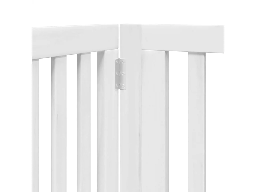 Portão para cães com porta dobrável 6 painéis 480 cm álamo branco