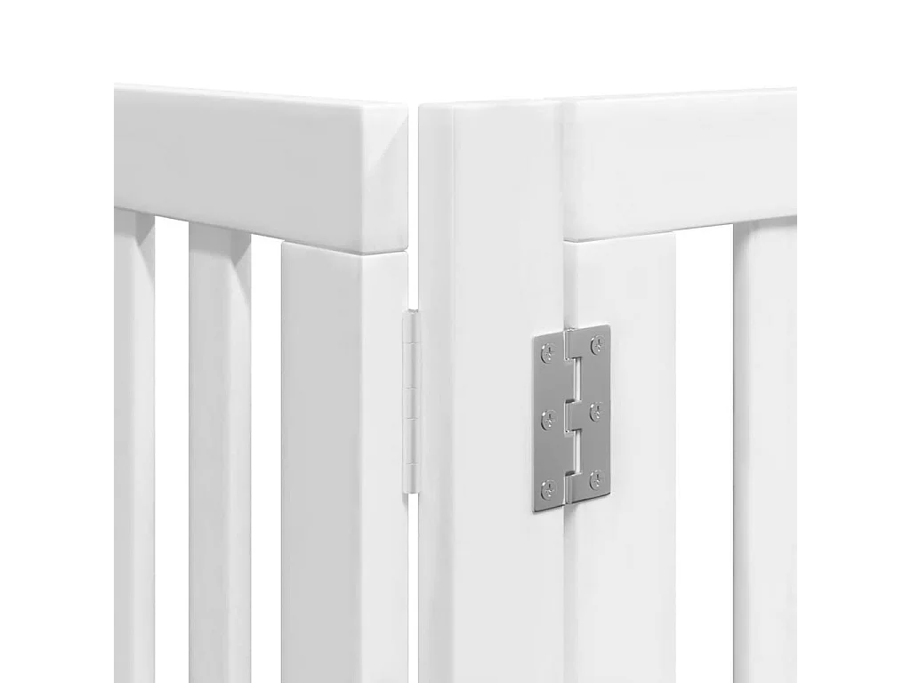 Barrière pour chien porte pliable 6 panneaux blanc bois peuplier