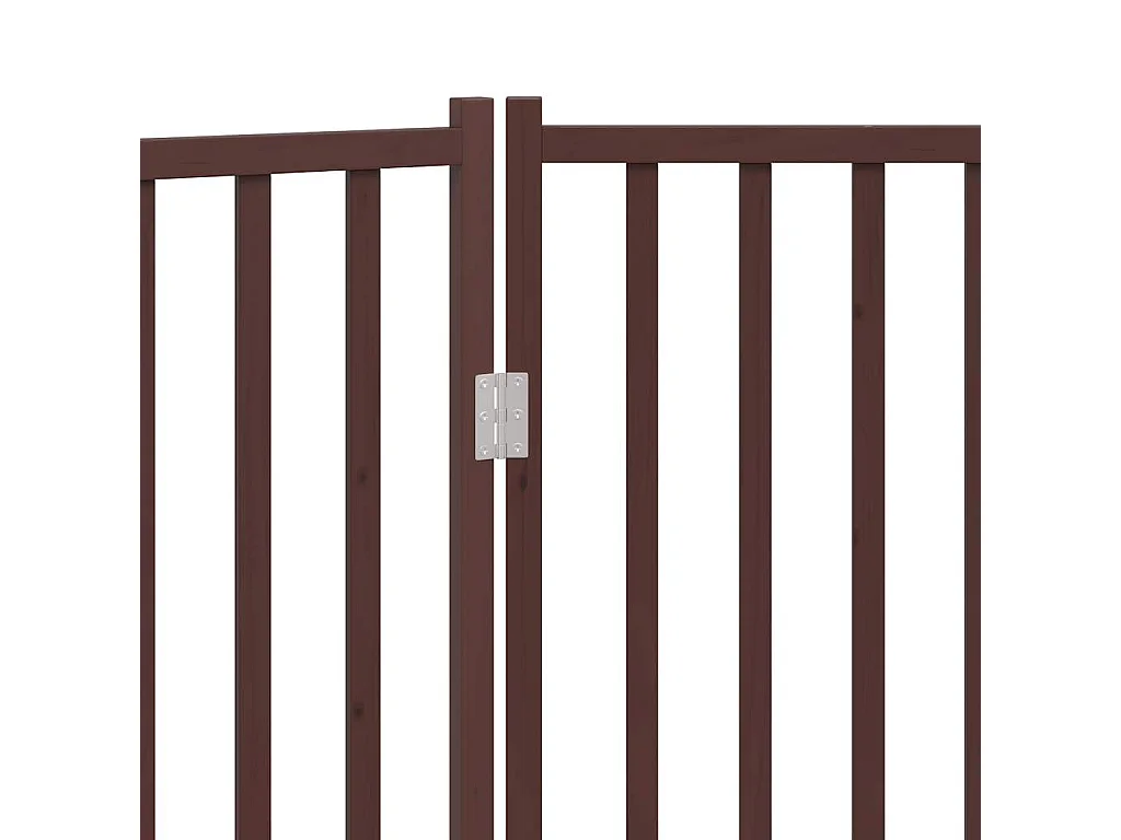 Portão para cães dobrável 3 painéis 150cm abeto carvalho castanho