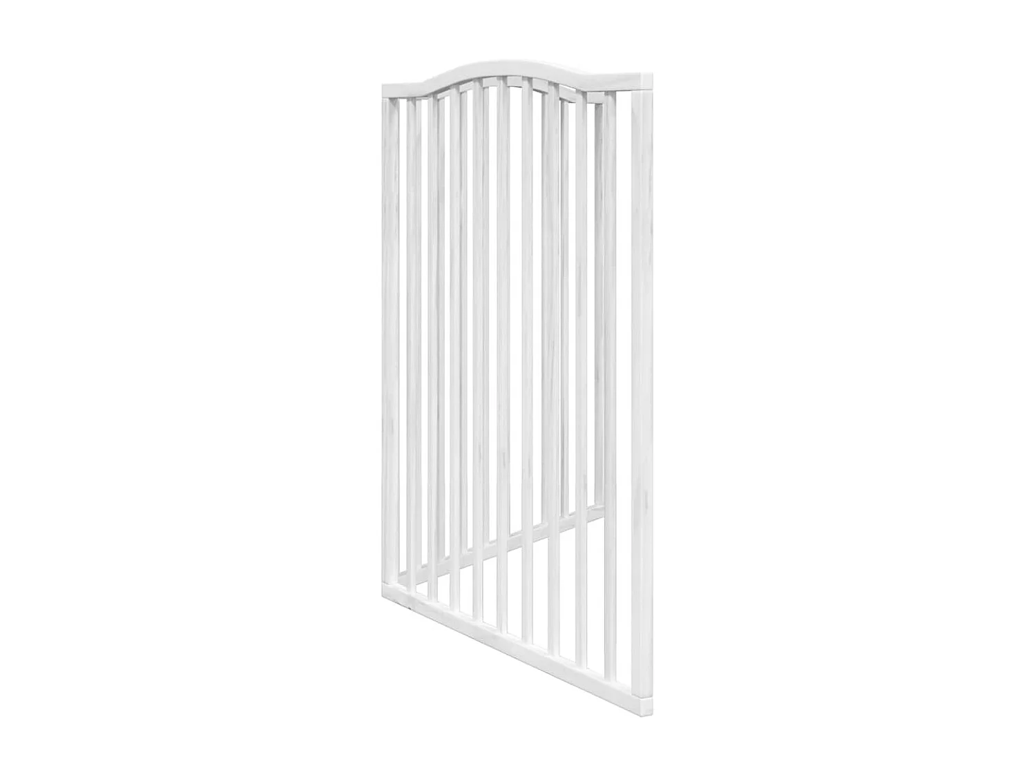 Puerta para perros plegable 2 paneles madera álamo blanca 160cm