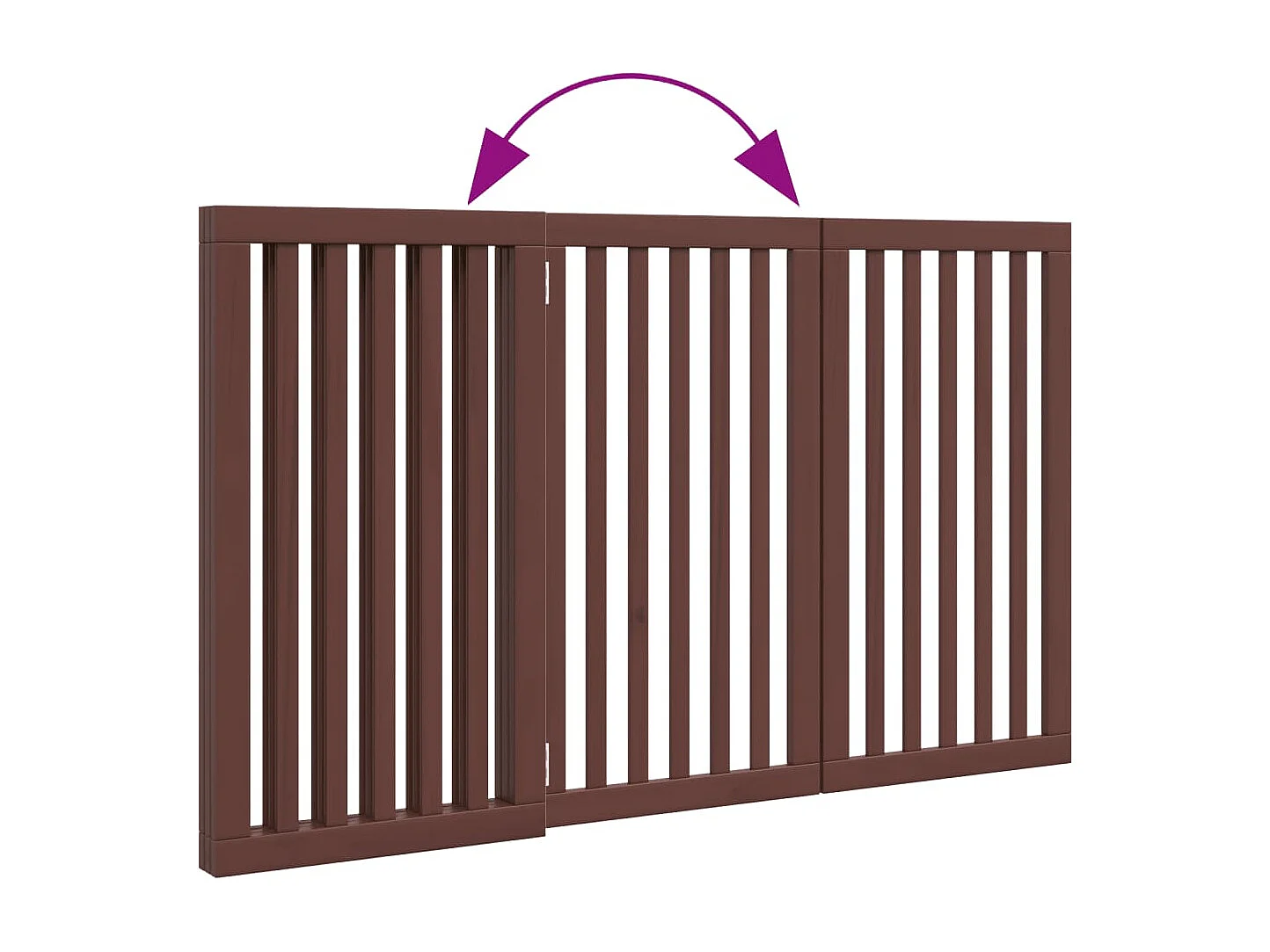 Barrière pour chien pliable 3 panneaux 150 cm bois de peuplier