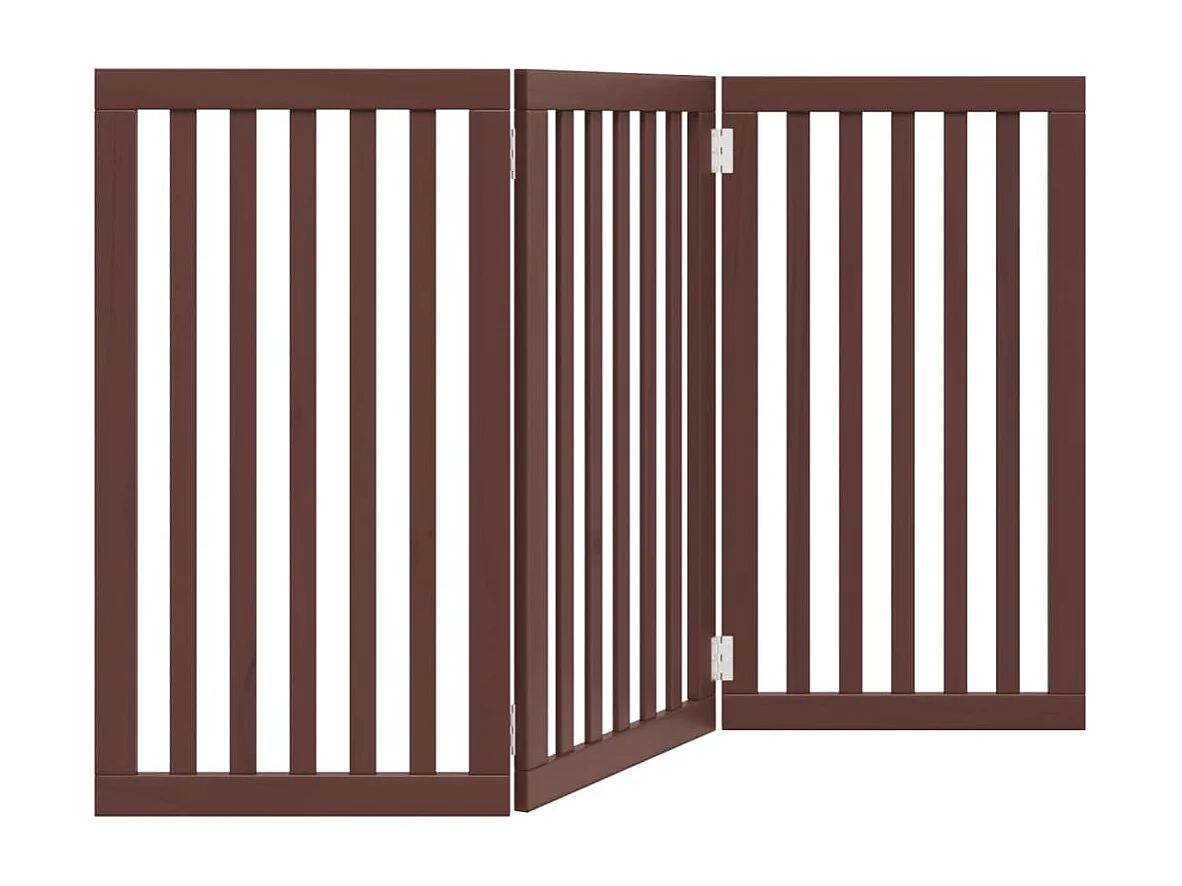 Barrière pour chien pliable 3 panneaux 150 cm bois de peuplier