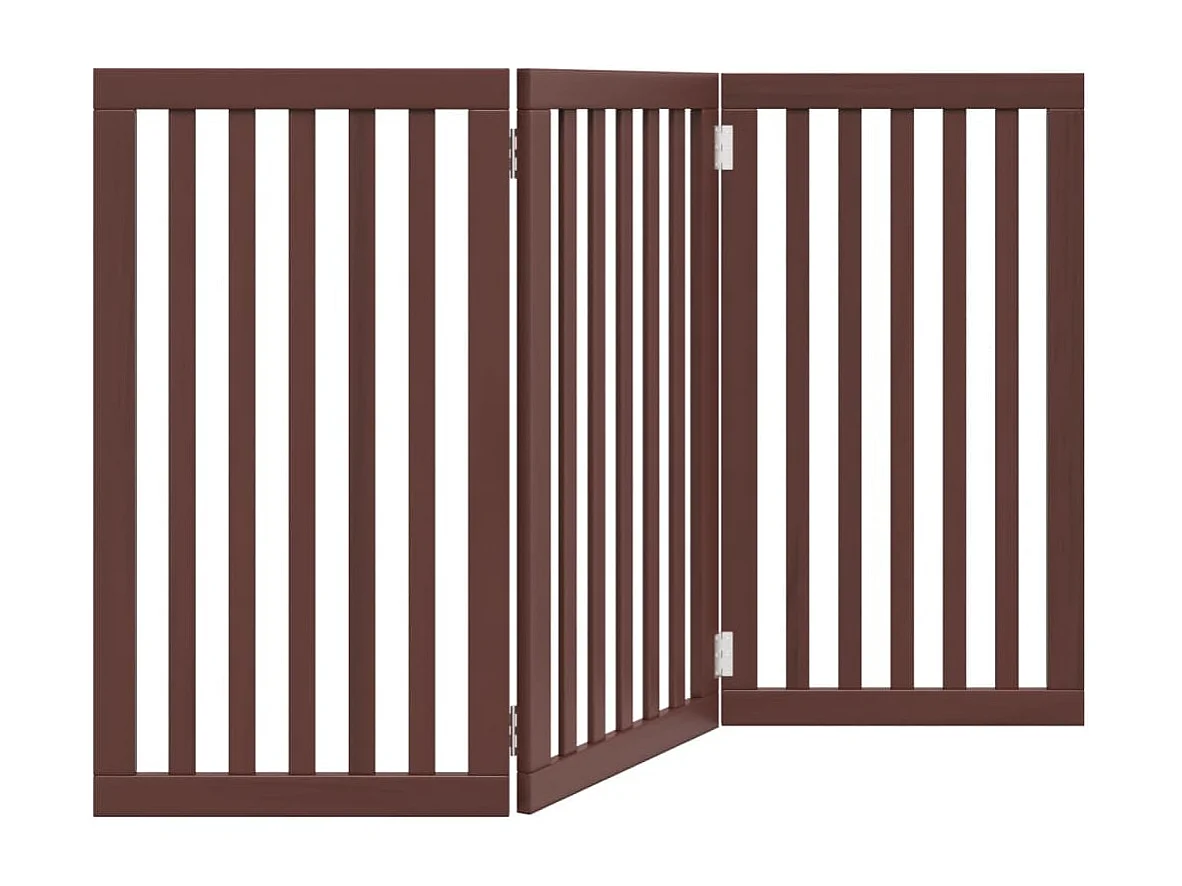 Barrière pour chien pliable 3 panneaux 150 cm bois de peuplier