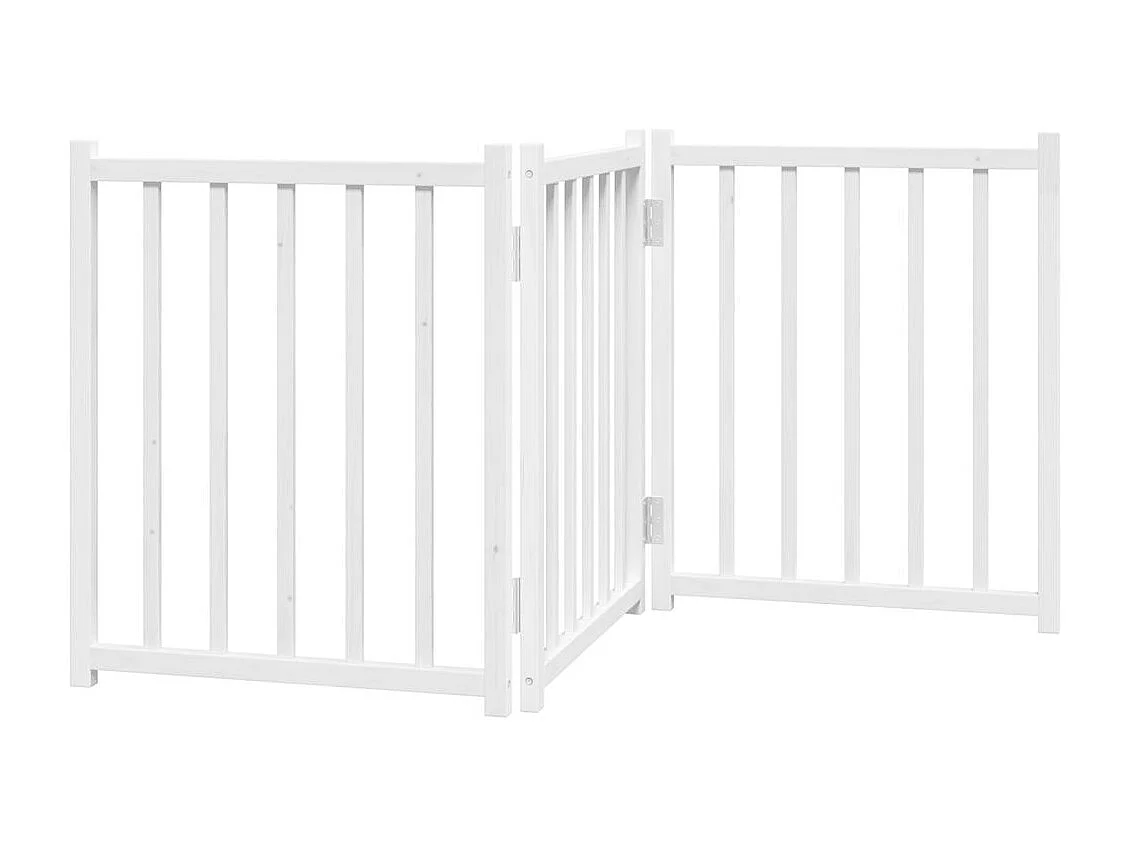 Barrière pour chien pliable 3 panneaux 150 cm bois sapin massif