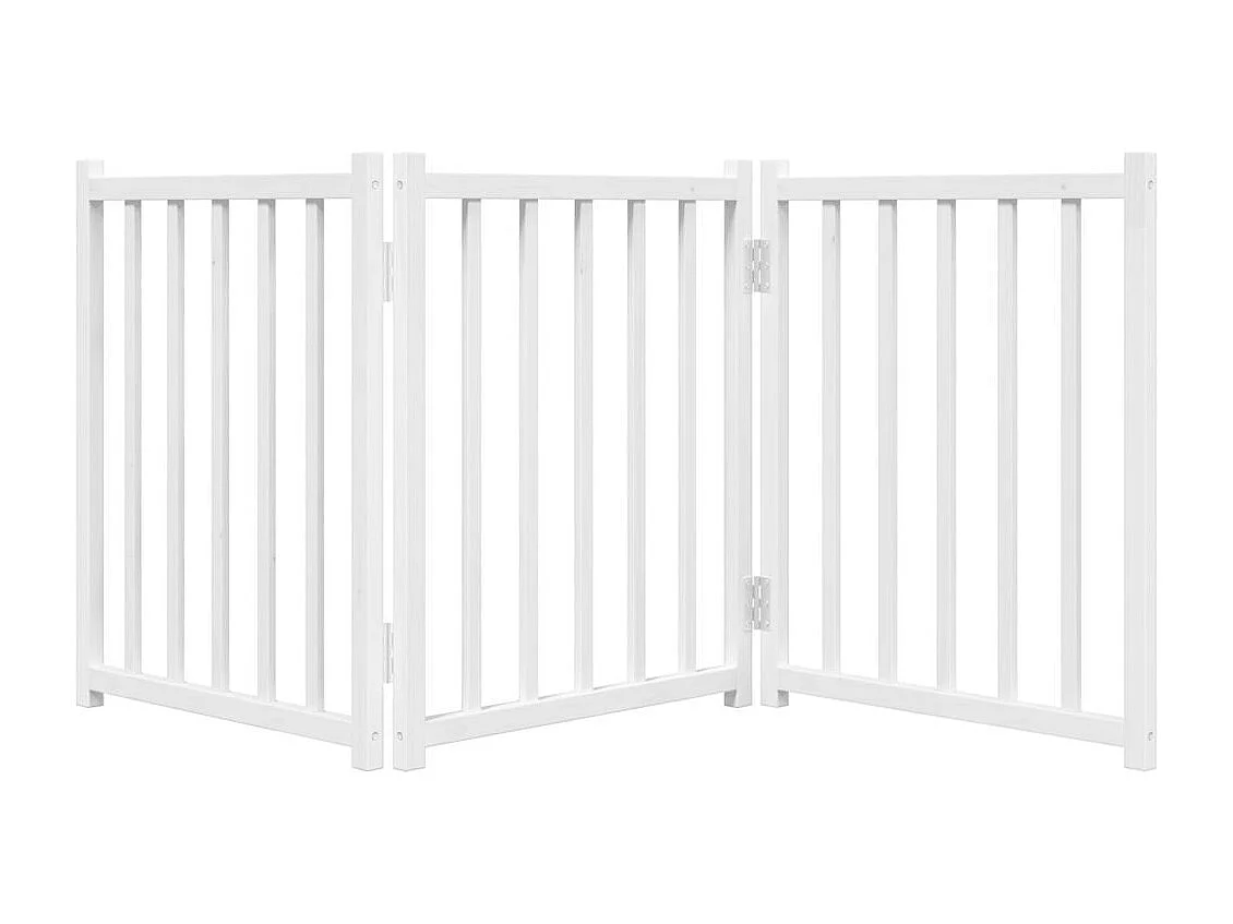 Barrière pour chien pliable 3 panneaux 150 cm bois sapin massif