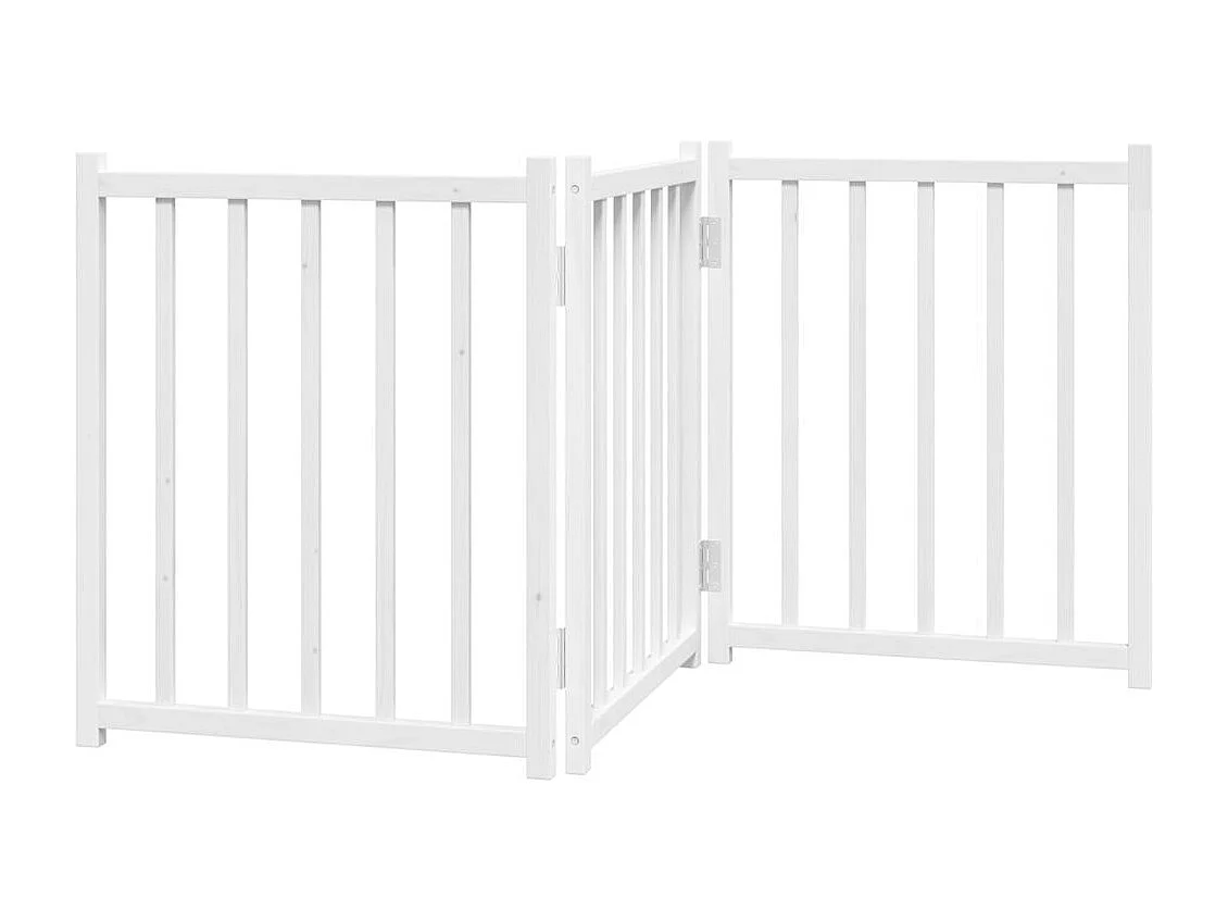 Barrière pour chien pliable 3 panneaux 150 cm bois sapin massif