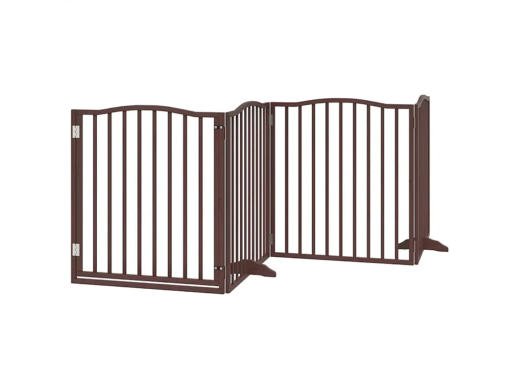 Barrière pour chien porte pliable 10 panneaux bois de peuplier