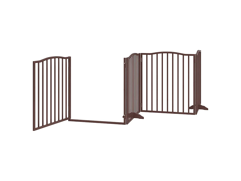 Barrière pour chien porte pliable 10 panneaux bois de peuplier