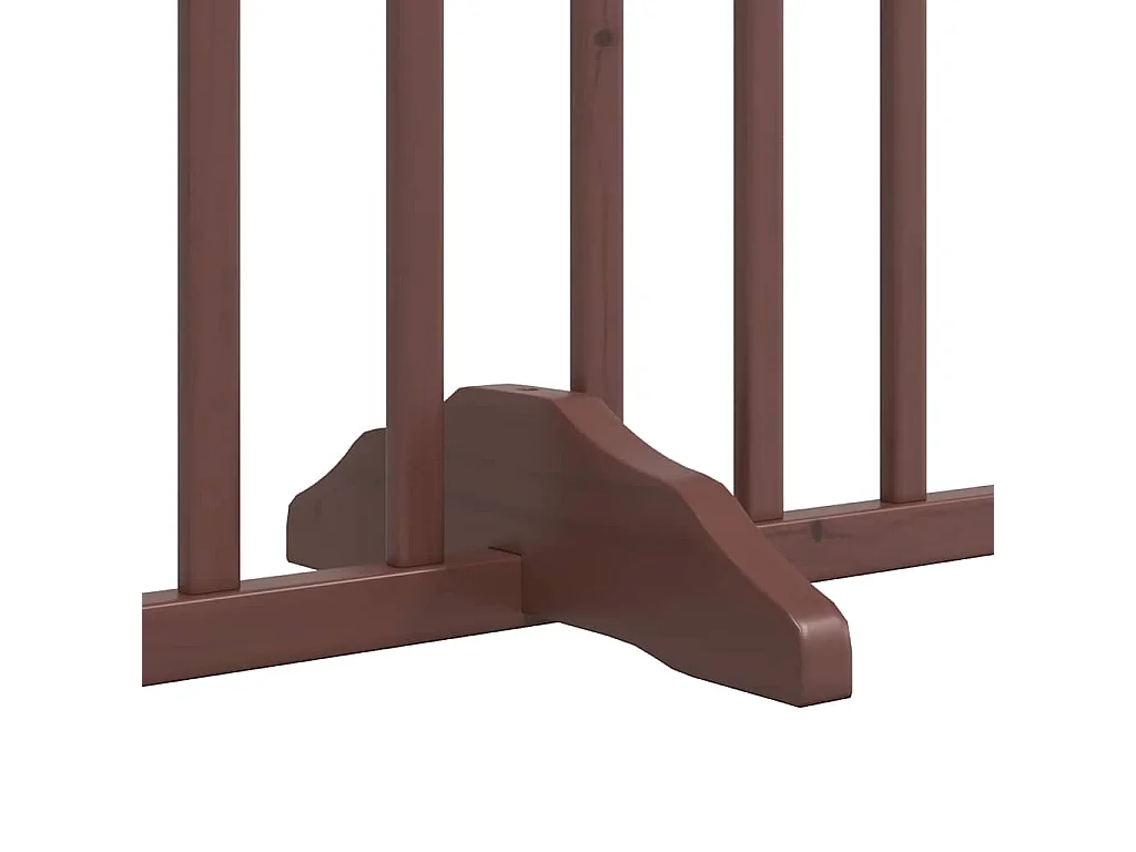 Barrière pour chien porte pliable 10 panneaux bois de peuplier
