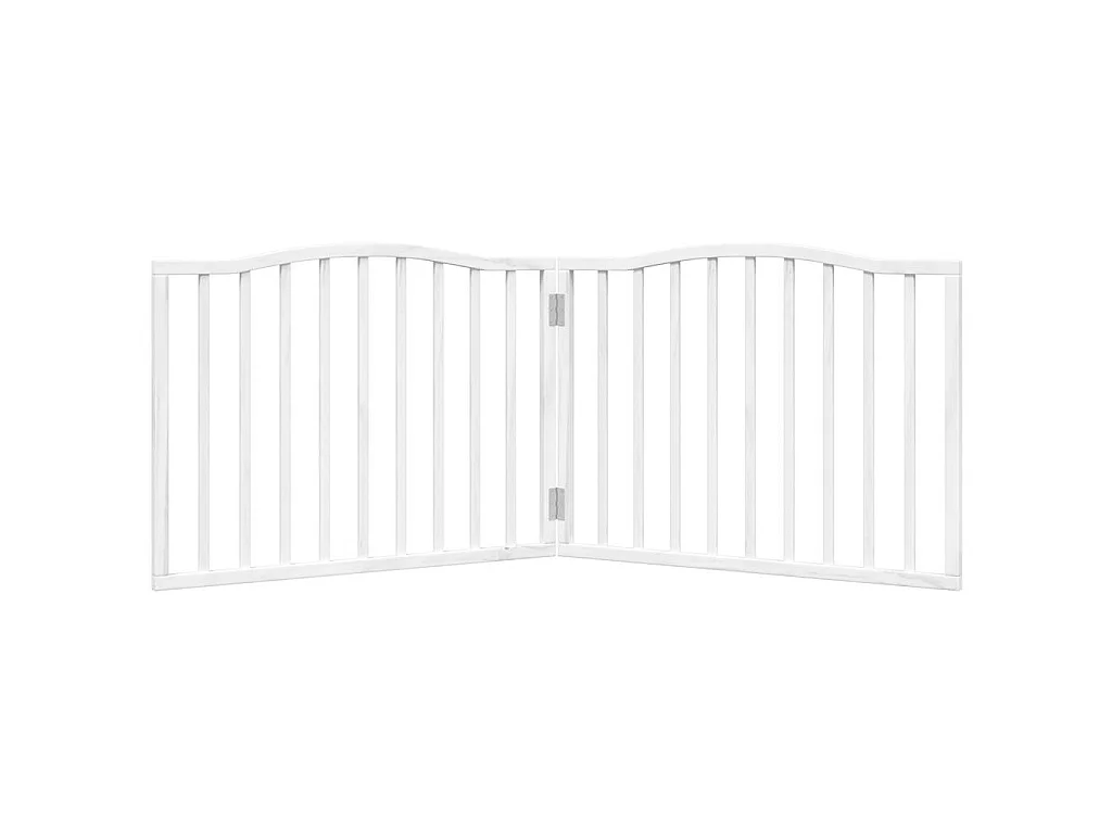 Barrière pour chien pliable 2 panneaux 160 cm bois de peuplier