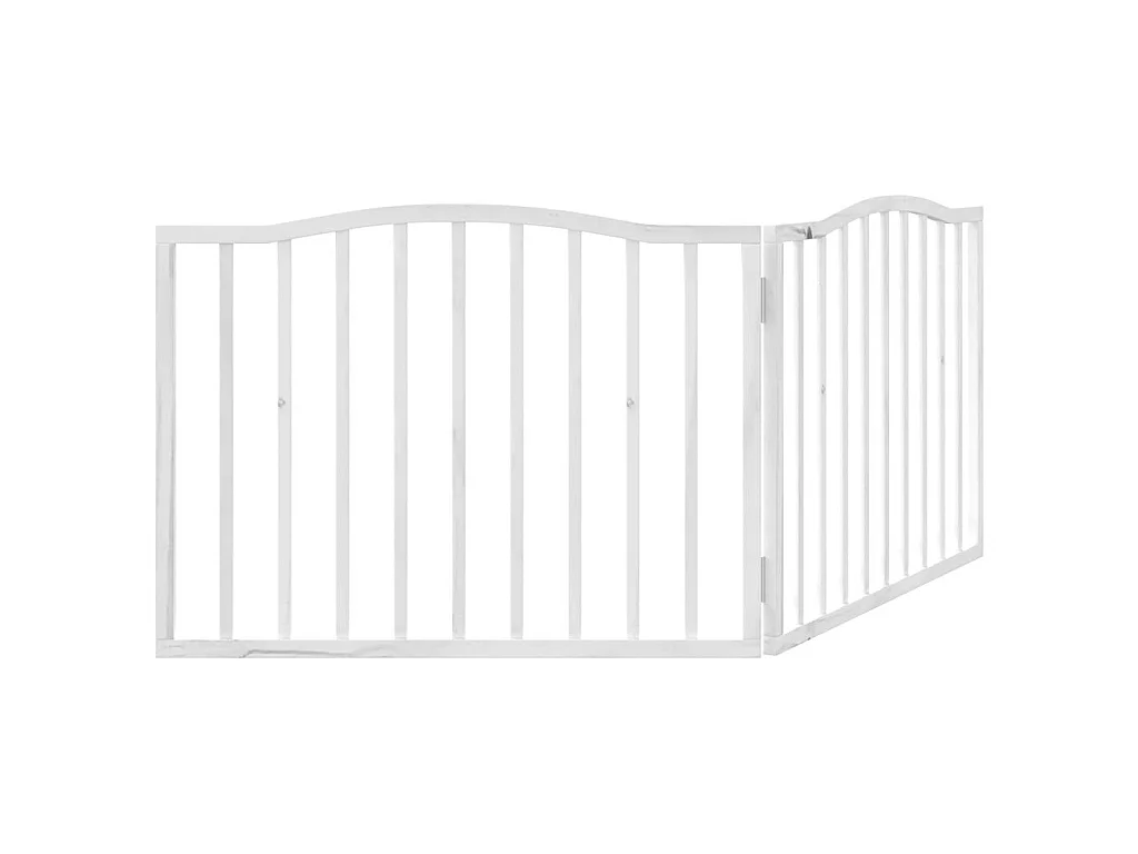 Barrière pour chien pliable 2 panneaux 160 cm bois de peuplier