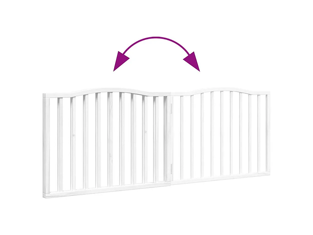 Barrière pour chien pliable 2 panneaux 160 cm bois de peuplier