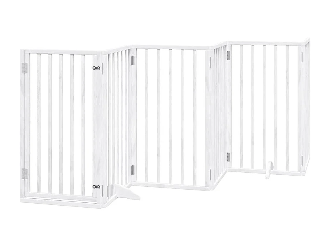 Barrière pour chien porte pliable 15 panneaux bois de peuplier