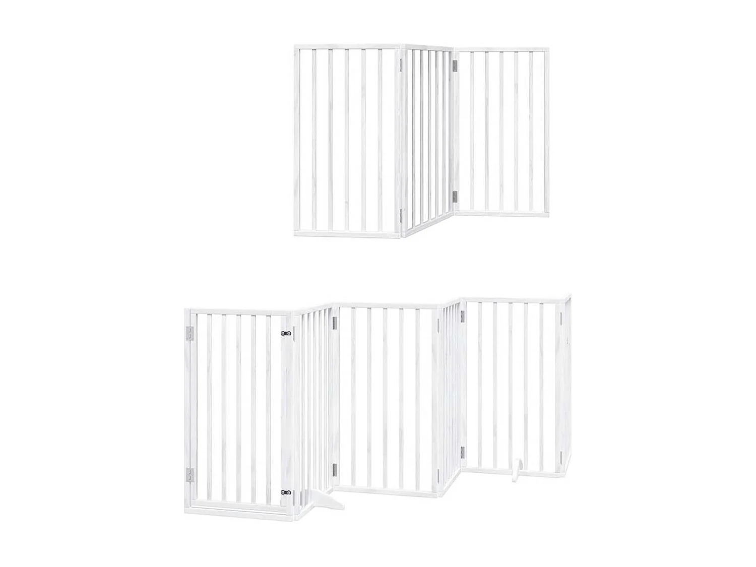 Barrière pour chien porte pliable 15 panneaux bois de peuplier