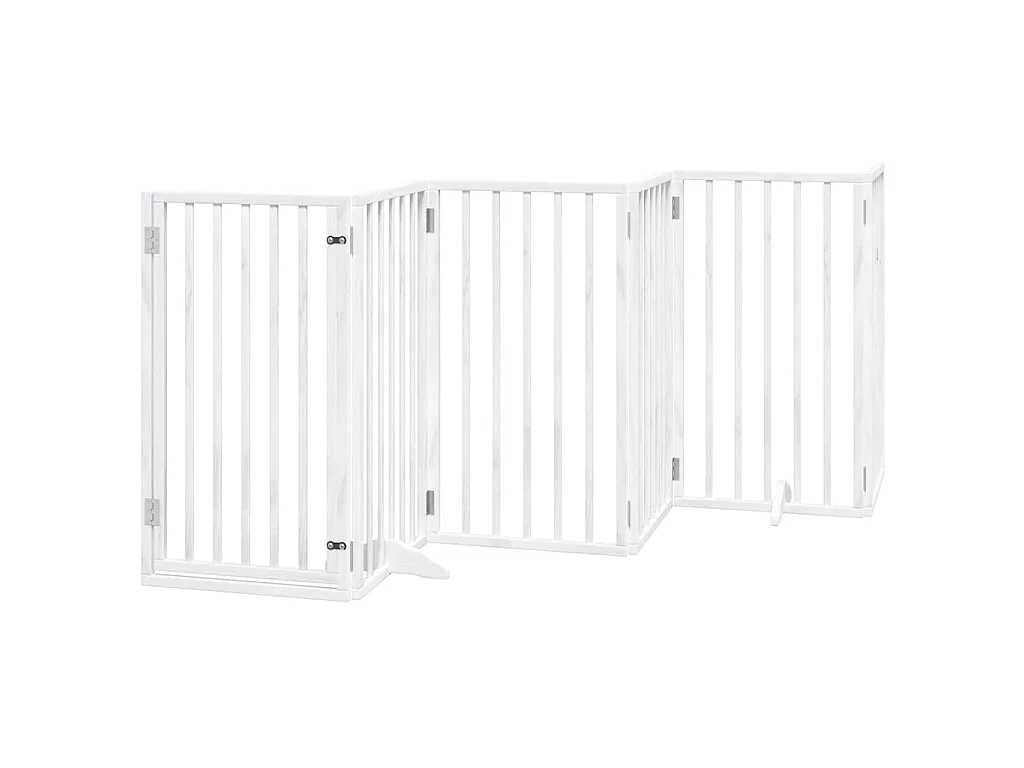 Barrière pour chien porte pliable 15 panneaux bois de peuplier