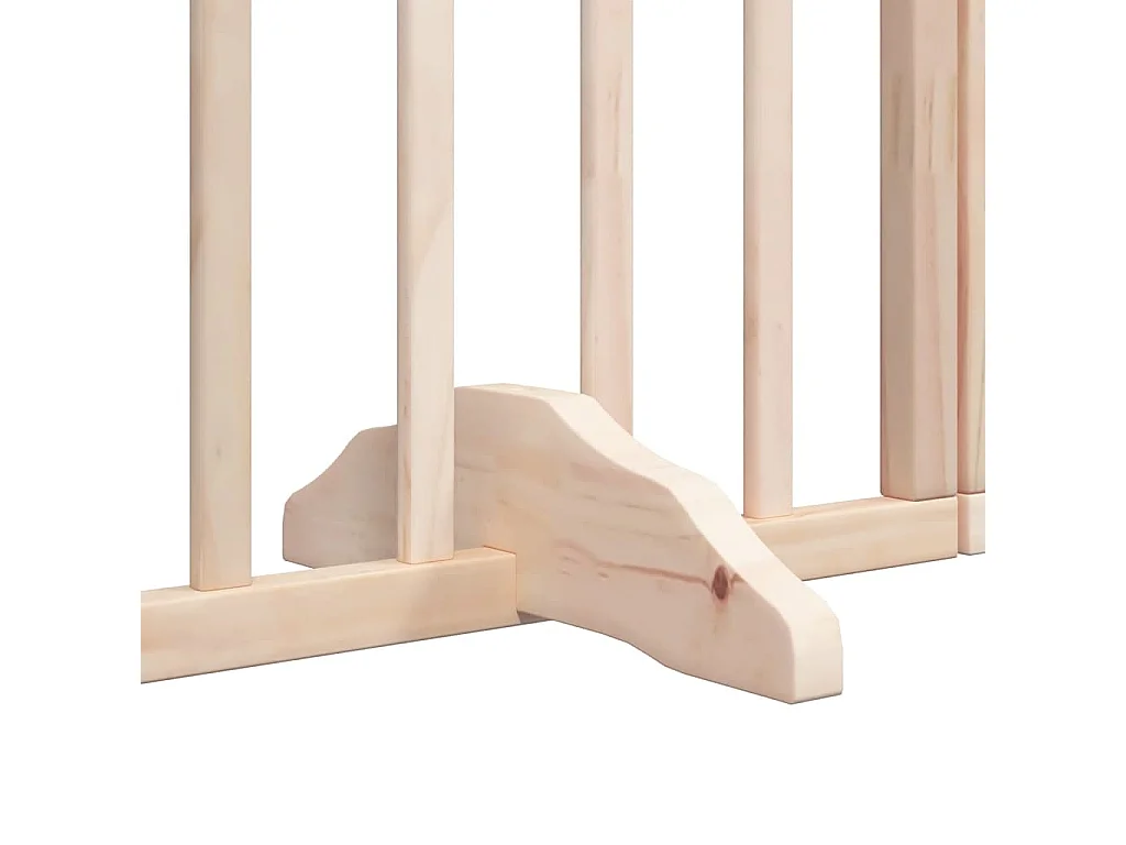 Barrière pour chien avec porte pliable 6 panneaux bois peuplier