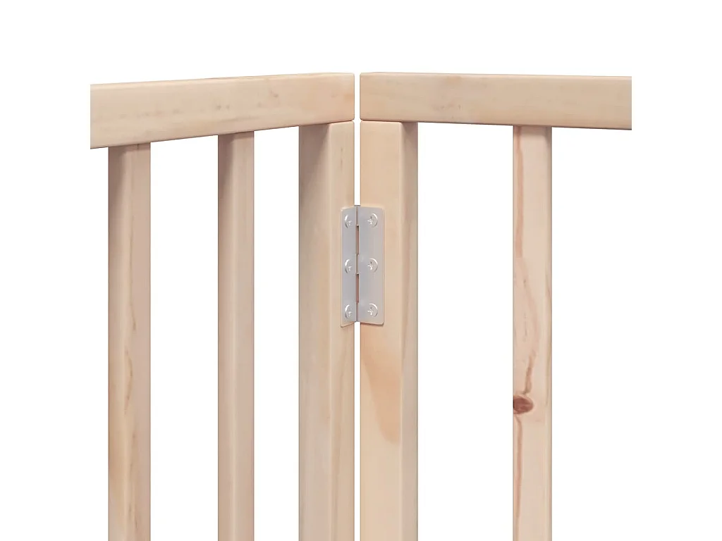 Barrière pour chien avec porte pliable 6 panneaux bois peuplier