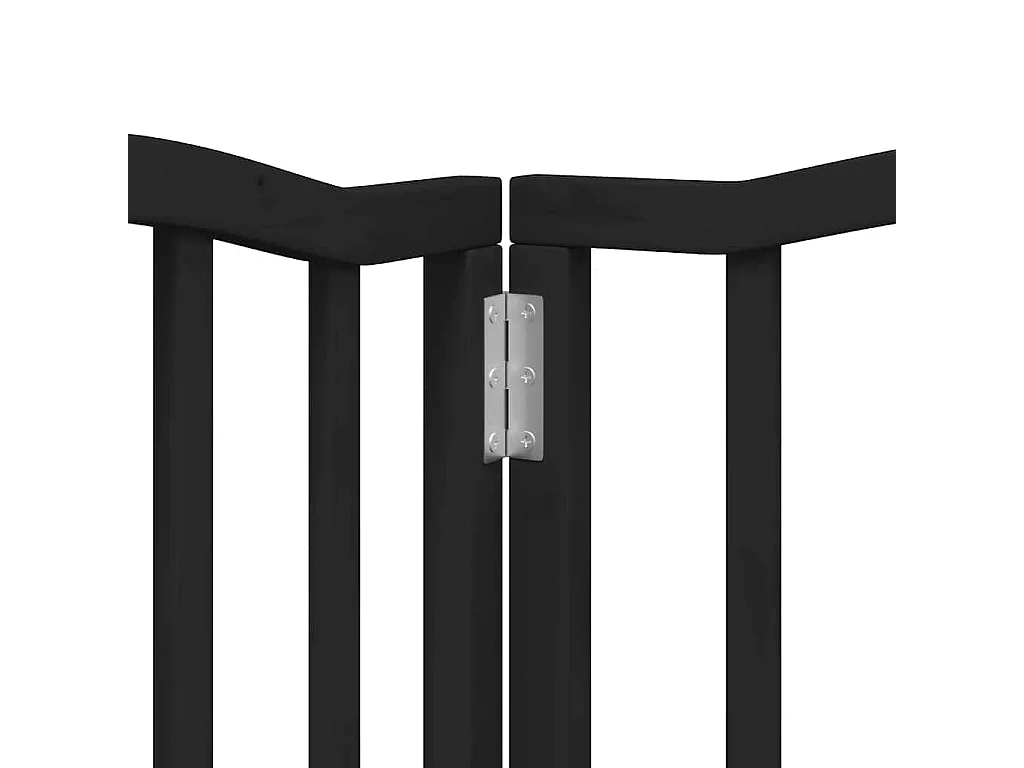 Barrière pour chien porte pliable 15 panneaux noir bois peuplier