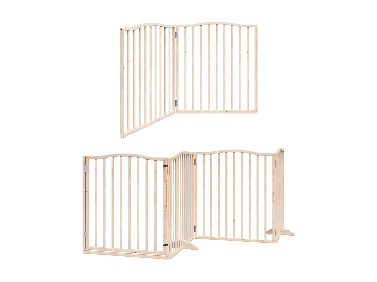 Portão para cães com porta dobrável 8 painéis 640 cm álamo