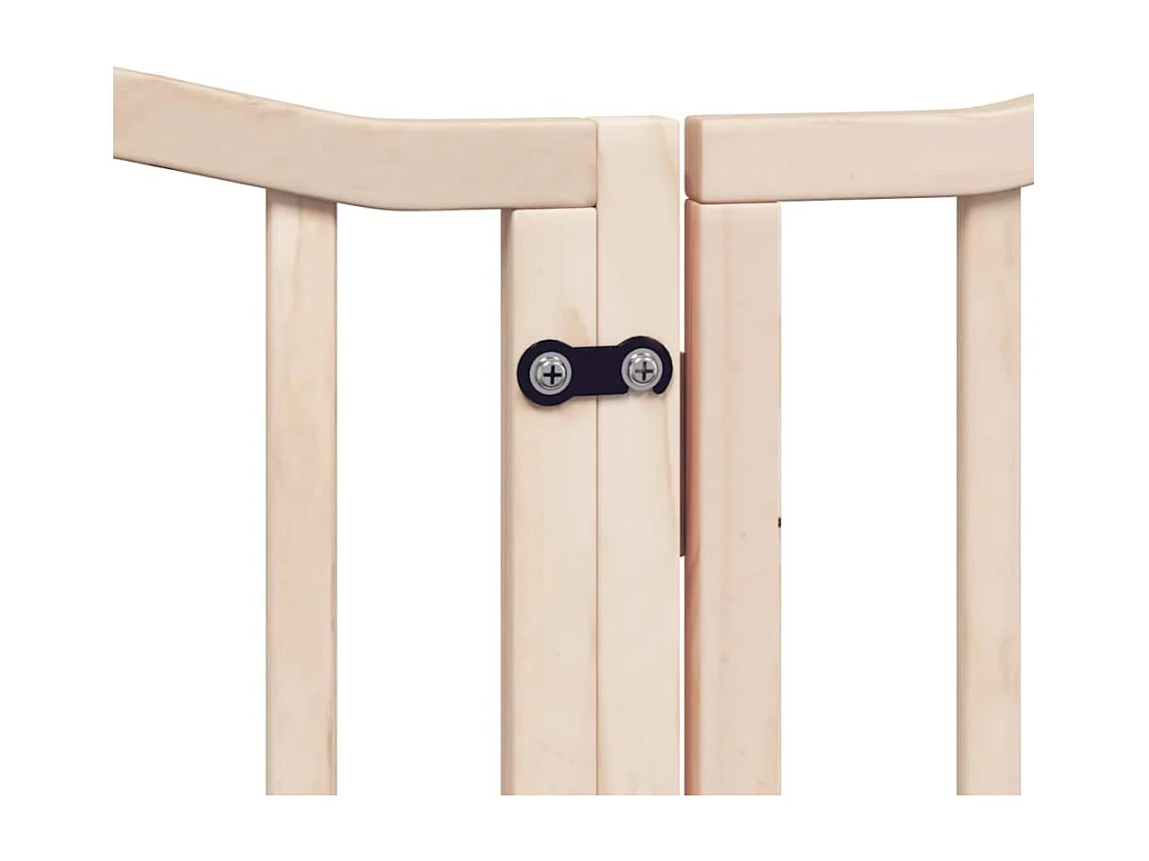 Barrière pour chiens avec porte pliable 9 panneaux bois peuplier