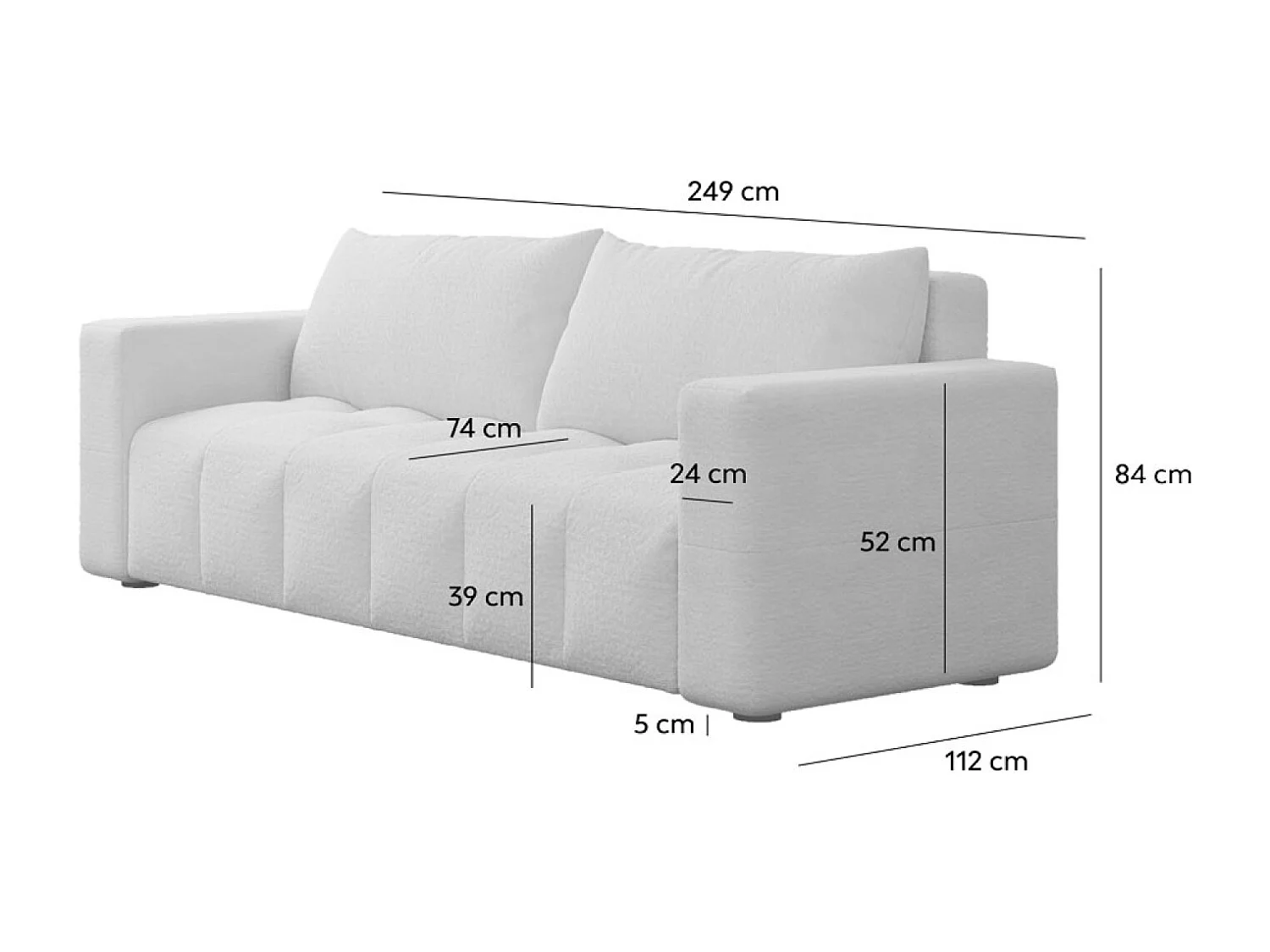 Canapé convertible 3 places avec coffre en bouclette vert CANTERBURY