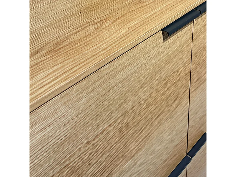 Armoirette de rangement 4 portes placage bois pieds métal – ONYX 2