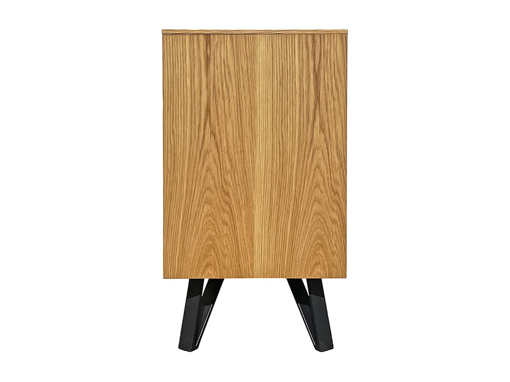 Buffet 165 cm 2 portes 3 tiroirs placage bois pieds métal – ONYX 2