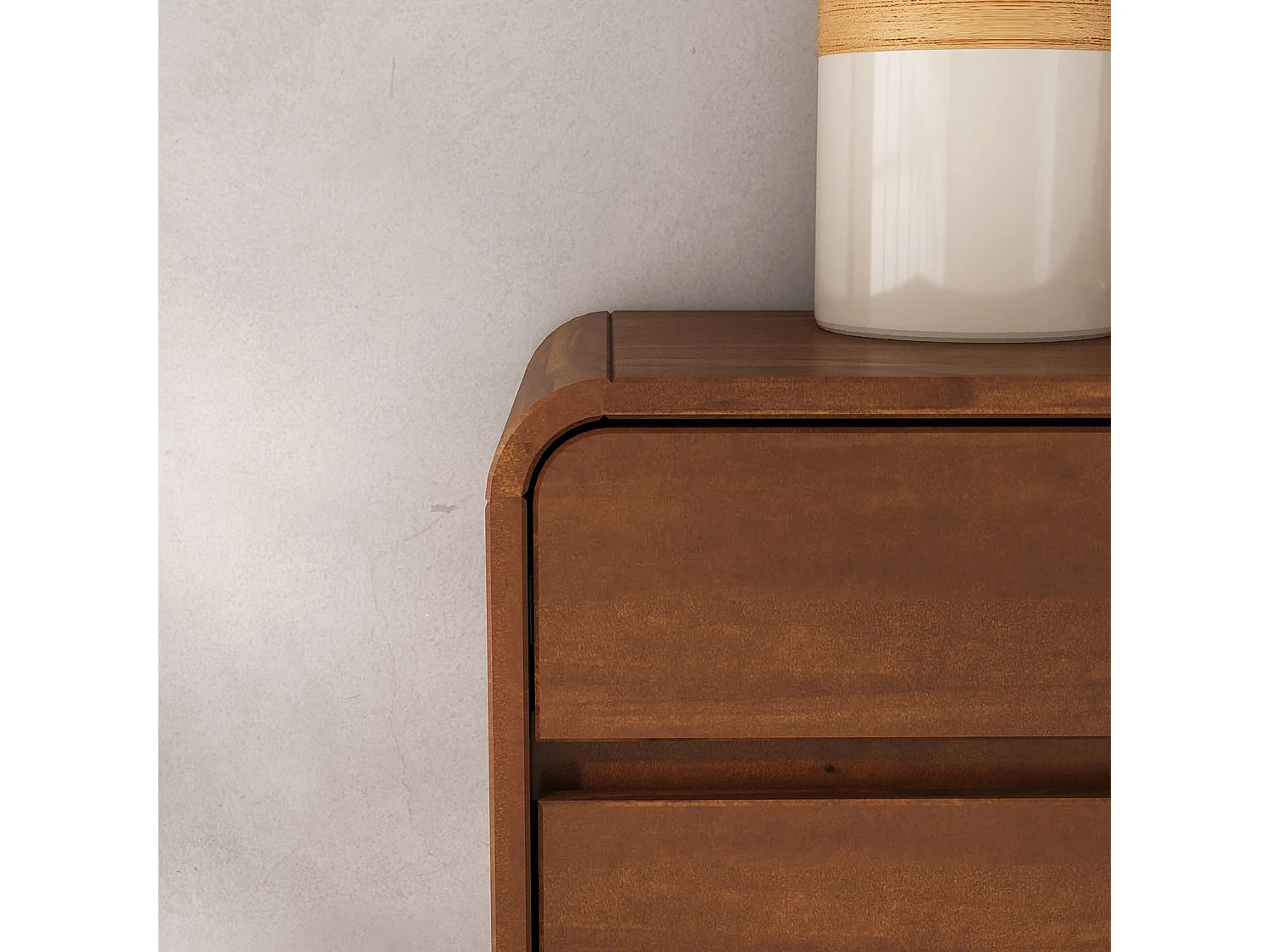 Meuble à Chaussures NAEL avec 2 Abattants et 1 Tiroir, en Bois Massif Coloris Châtaignier, Pour 12 à 14 Paires