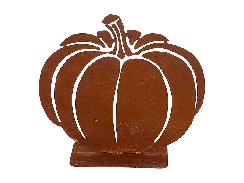 Courge décorative en métal rouillé Citrouille