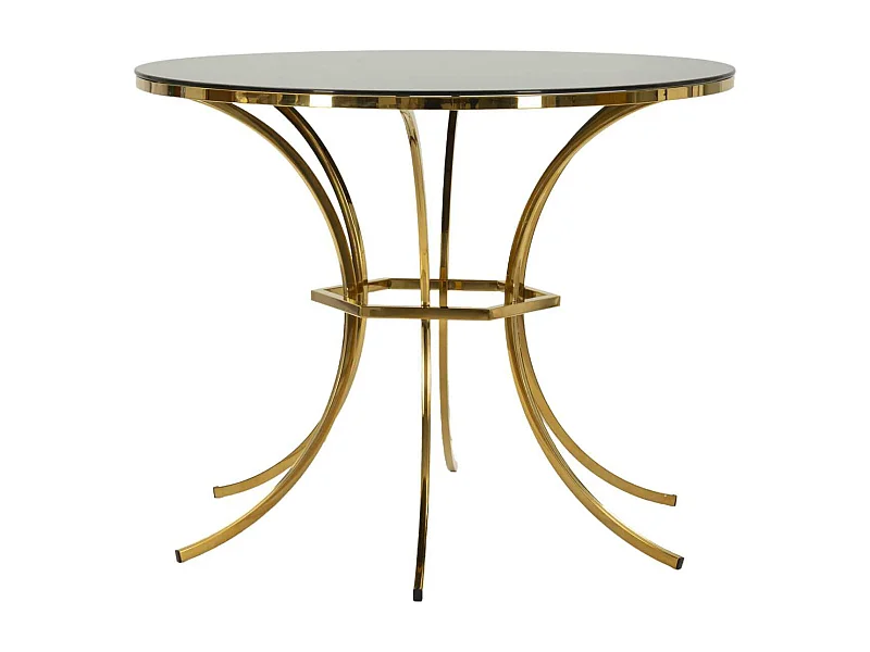 Table de repas en métal et verre Shanty 100 x 80 cm