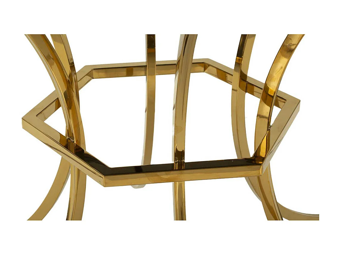 Table de repas en métal et verre Shanty 100 x 80 cm