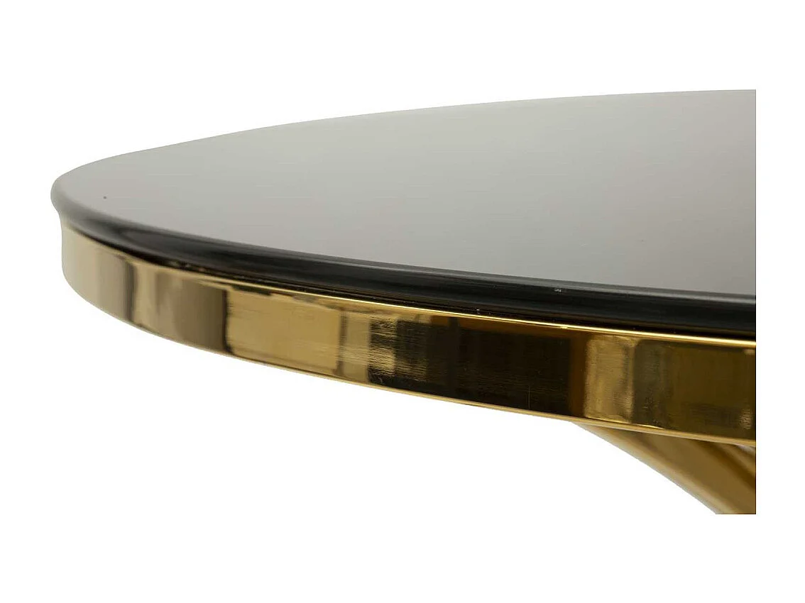 Table de repas en métal et verre Shanty 100 x 80 cm