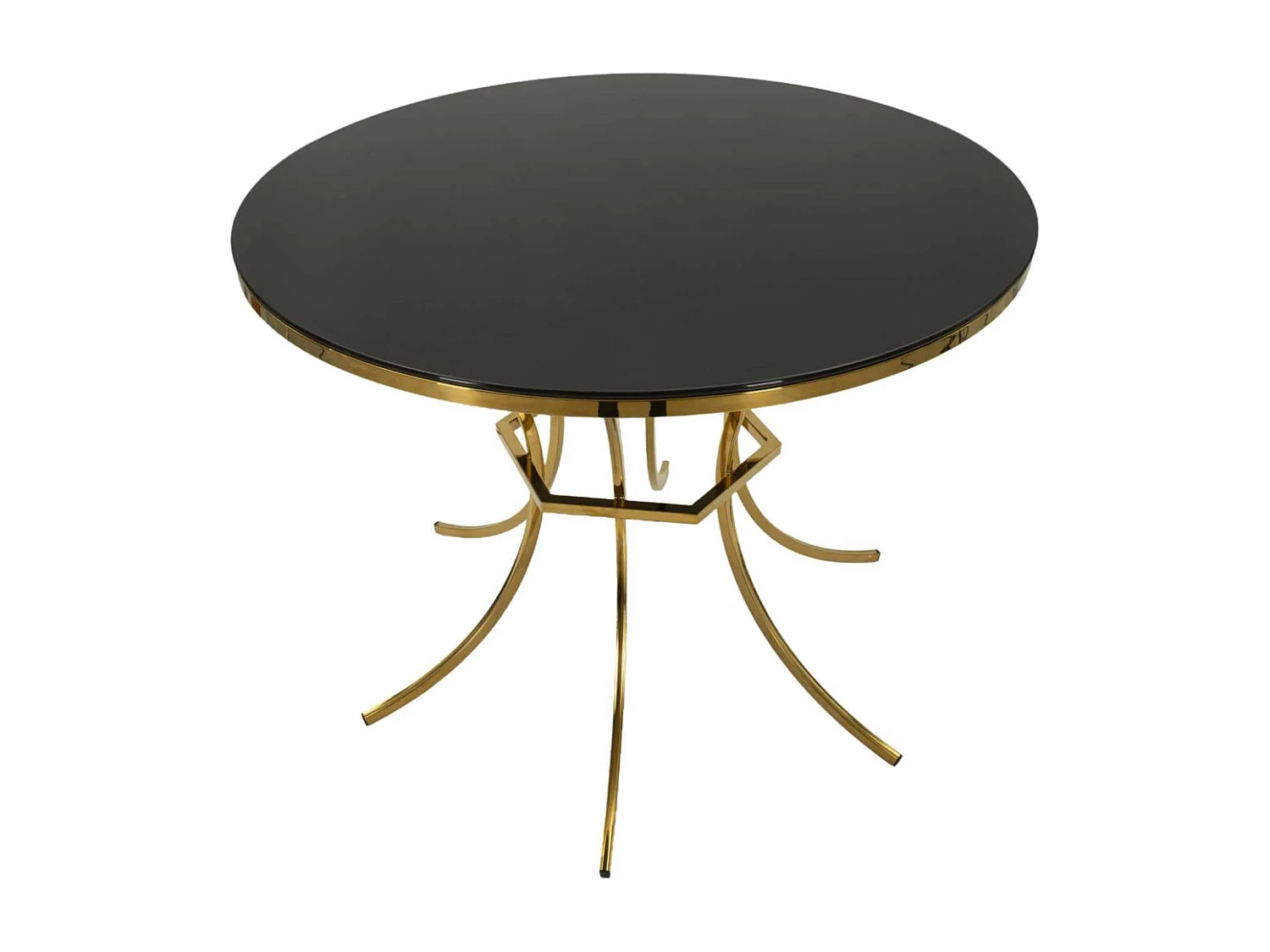 Table de repas en métal et verre Shanty 100 x 80 cm