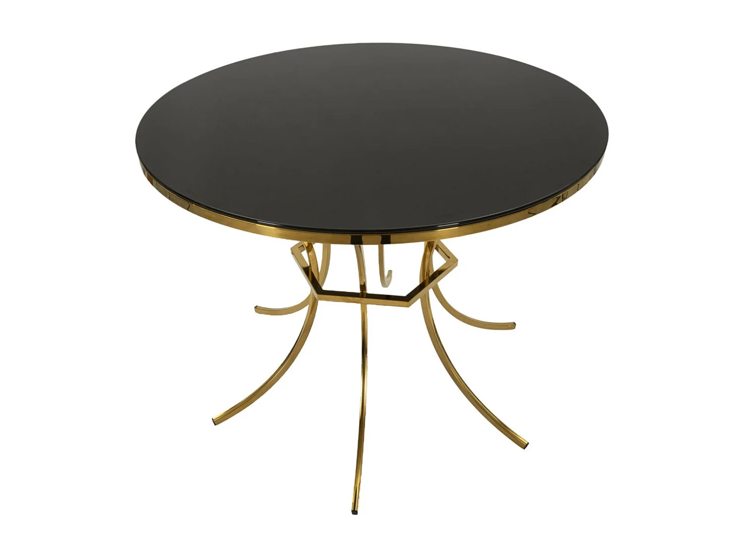 Table de Repas "Shanty" 100cm Noir & Or