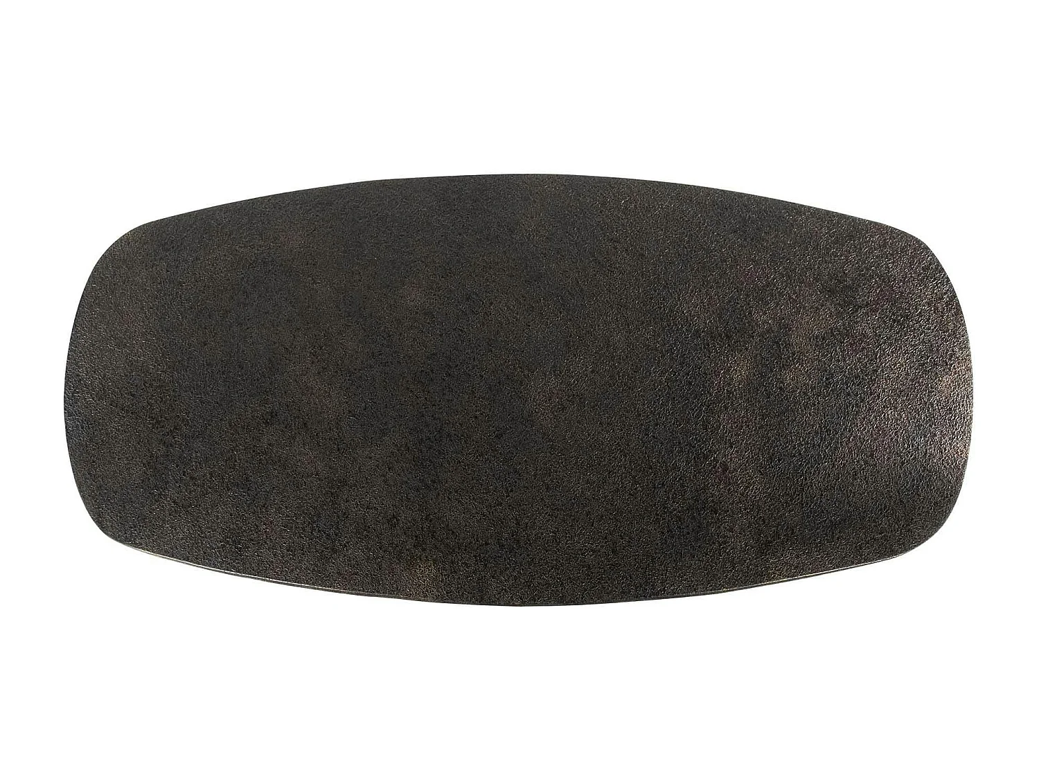 Table à manger industrielle gris foncé texturée 215 cm RALF