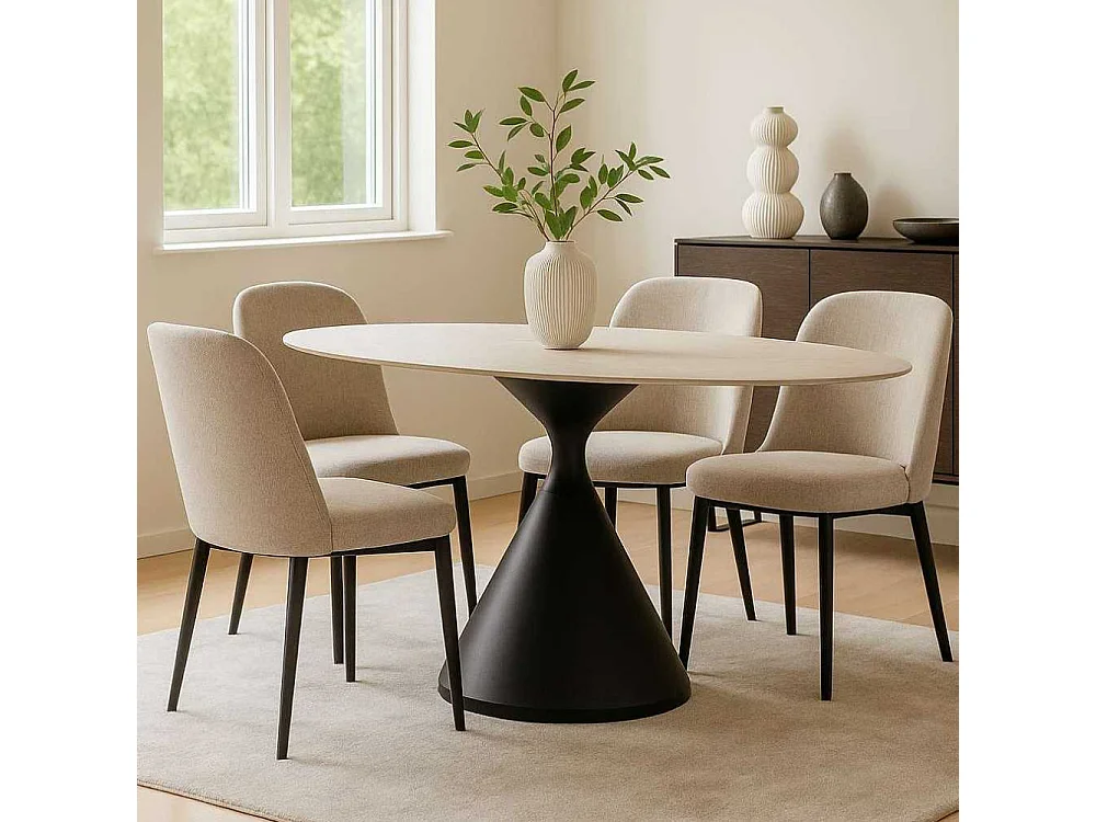 Table repas en métal et MDF Space 180 x 90 x 73 cm