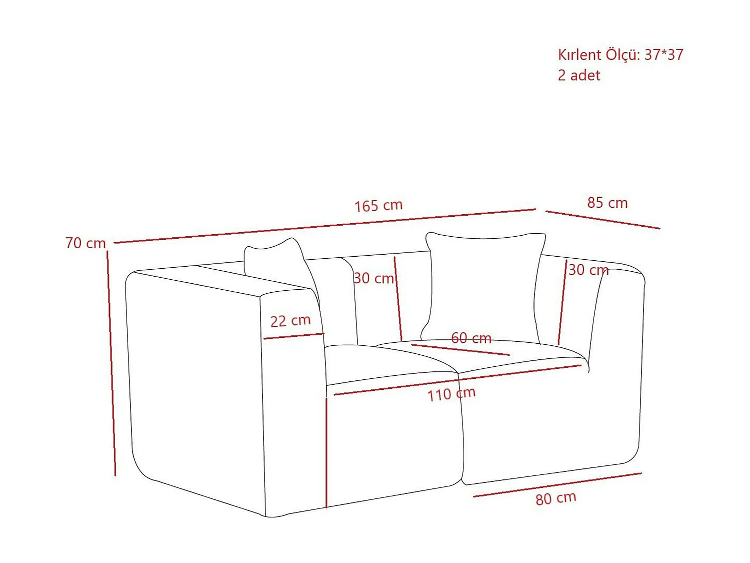 Canapé 2 places compact moutarde tissu chenille PLOVIA