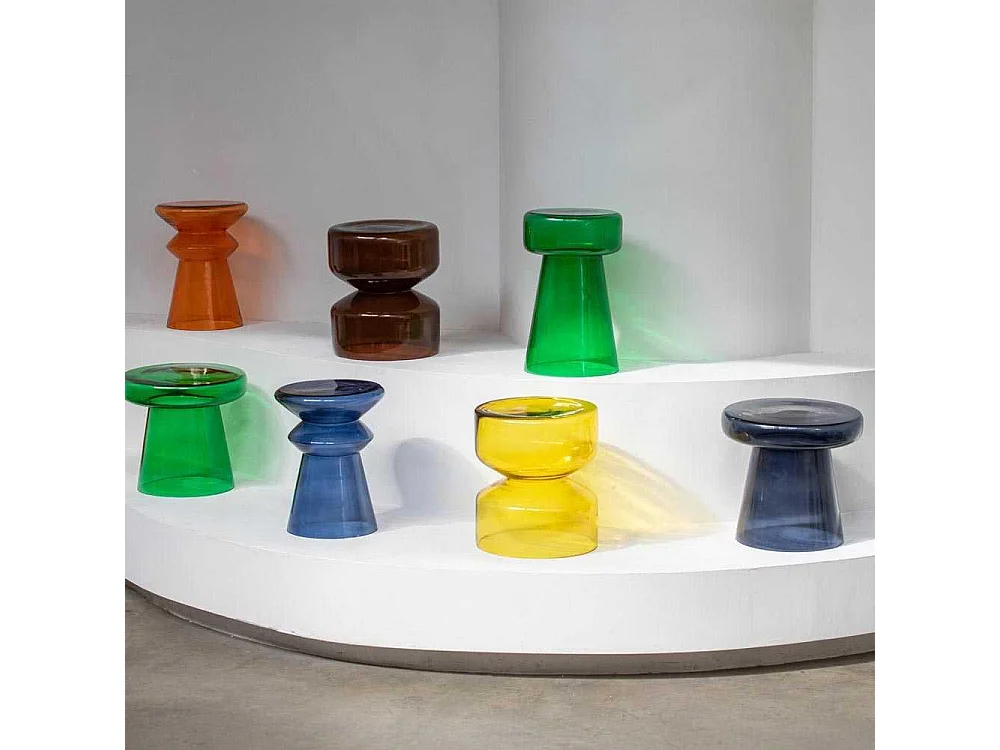 Table d'appoint en verre coloré Simpleza