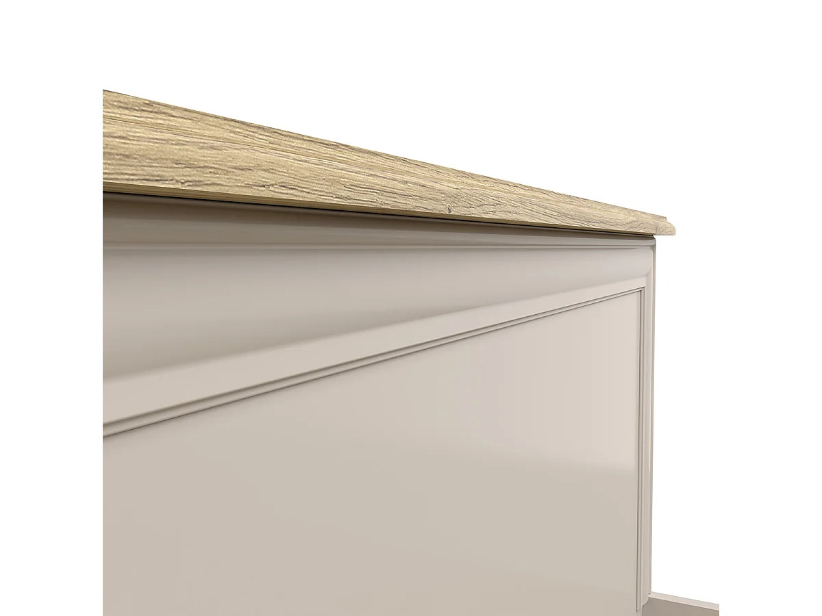 Lit coffre 160x200 sommier inclus Perle Cachemire