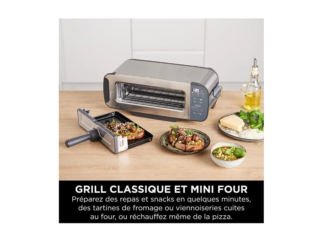 Ninja ST202EU Foodi 3-in-1 Tostapane con Griglia e Pressa per Panini