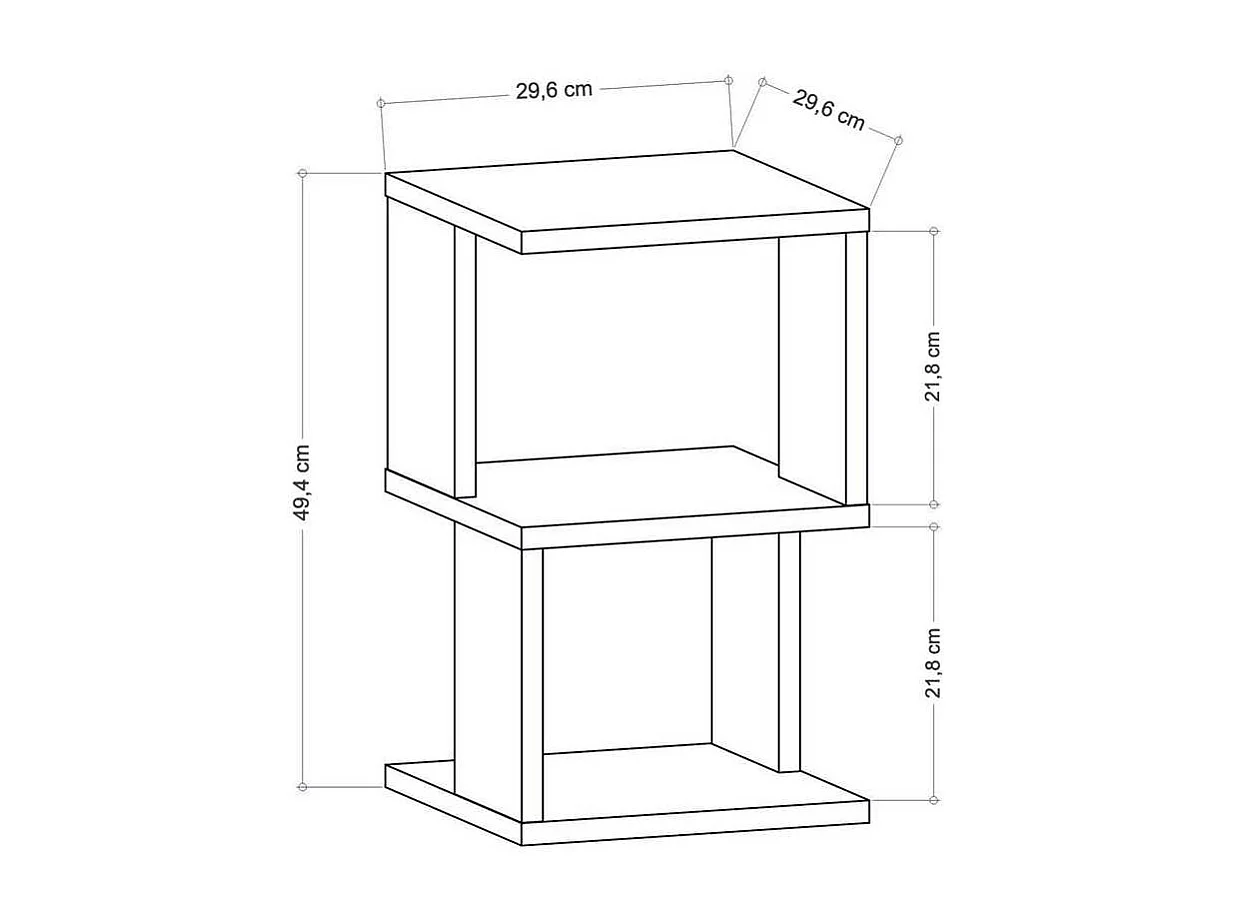 Table de chevet en aggloméré Carter