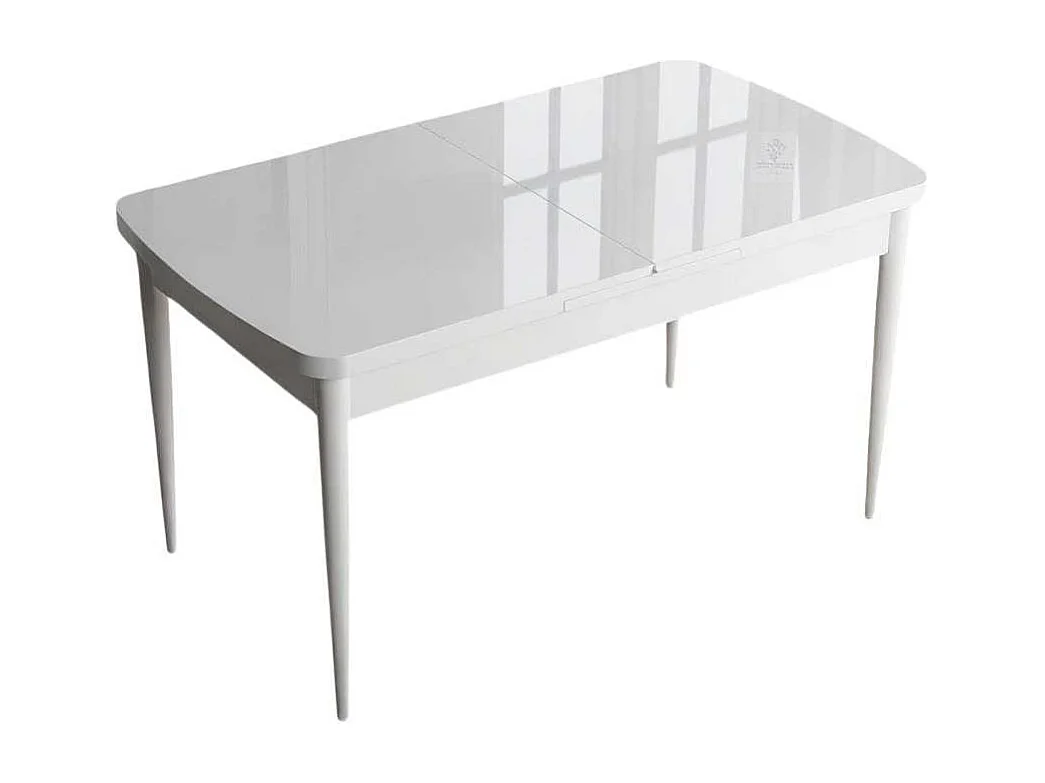 Table de repas en aggloméré avec pieds en métal Han